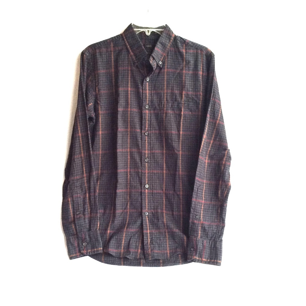 J.Crew men’s plaid flannel slim button shirt sz S